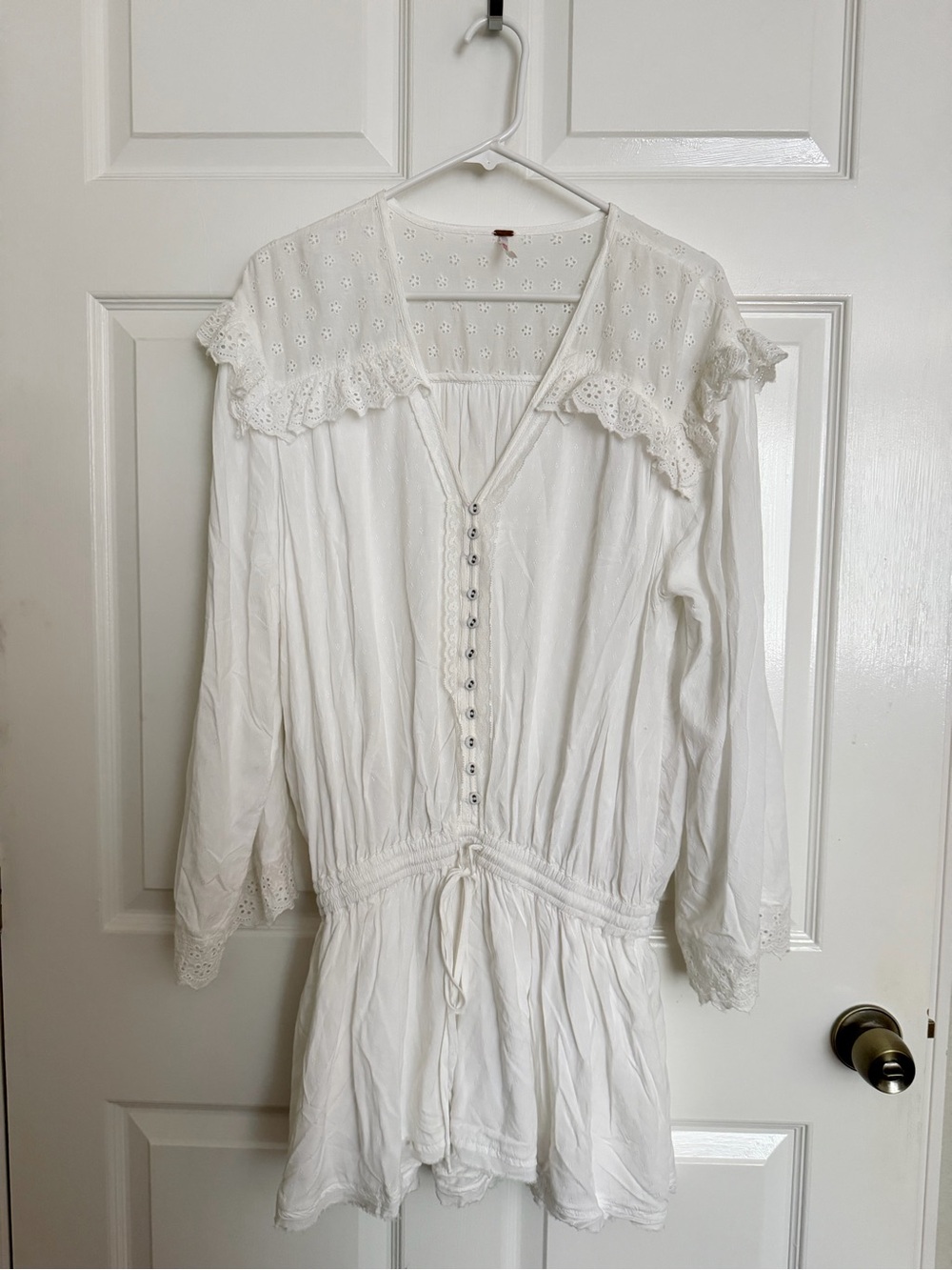 Free People Happy All The Time Lace Mini Dress